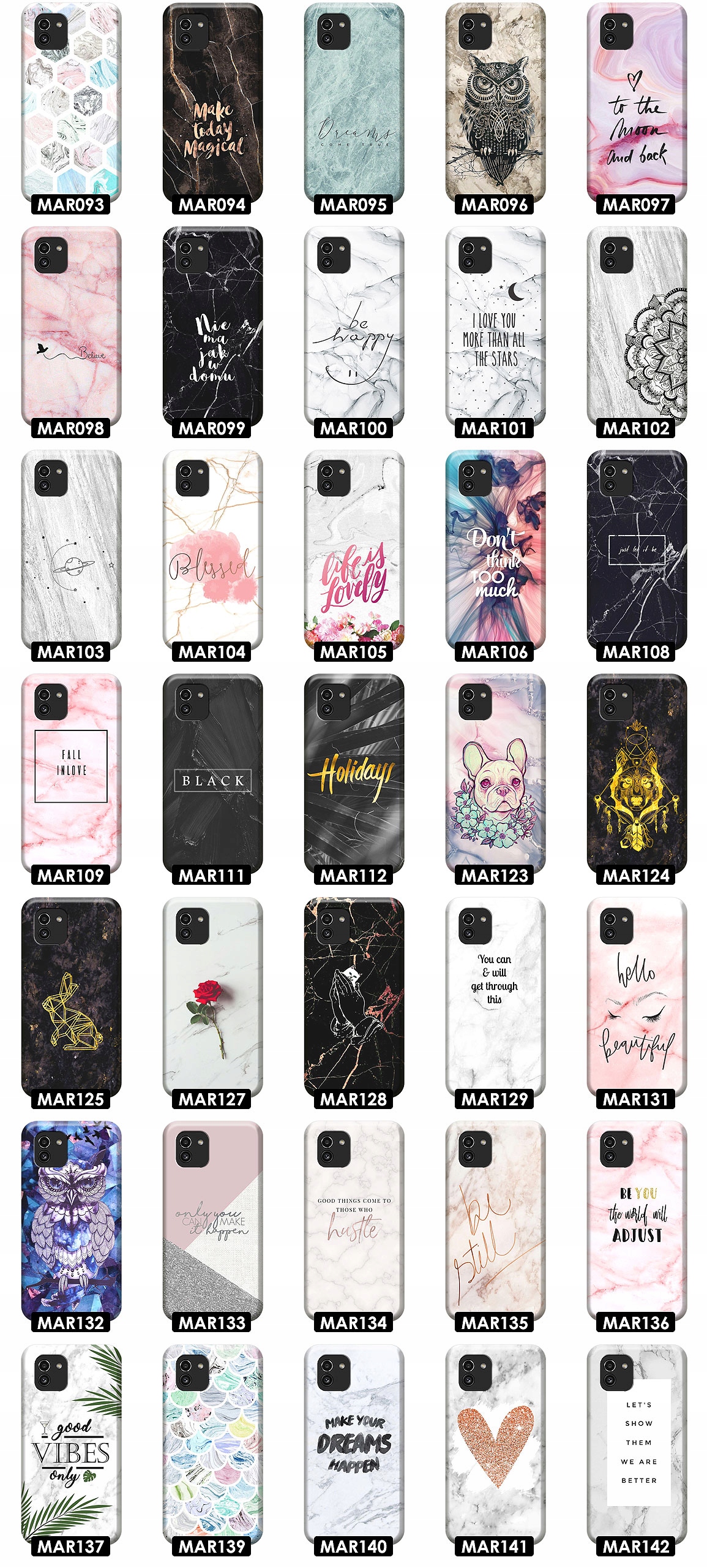 ETUI DO SAMSUNG GALAXY A03 WZORY BESTSELLER Typ plecki