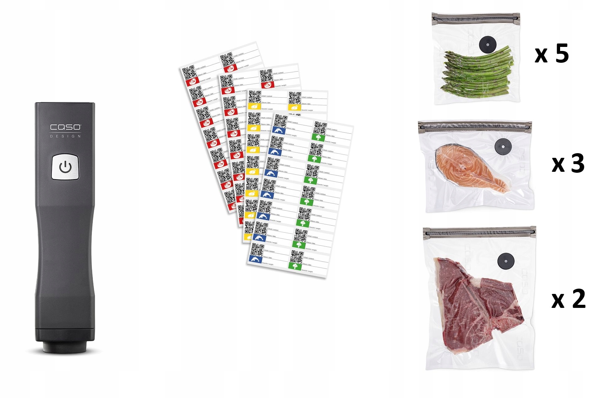 Caso Vacu OneTouch ruční vakuová svářečka nádob na sáčky Set