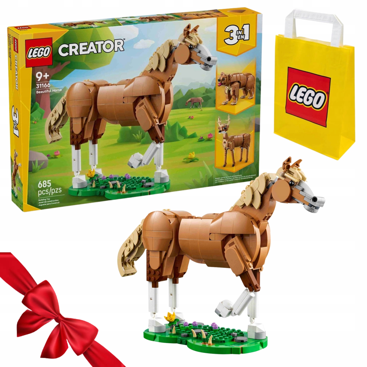 Zestaw Klocków Lego Creator 3W1 31166 Piękny Koń Na Święta Top