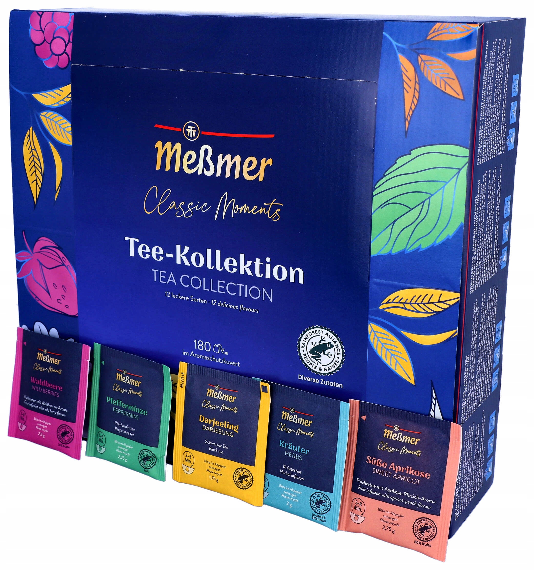Levně Messmer Kolekce čajů, sada 180 kusů, 12 příchutí. Čaj jako Dárek De