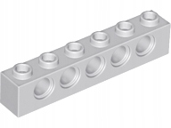 

Lego Light Bluish Gray Technic Brick 1x6 3894 2szt