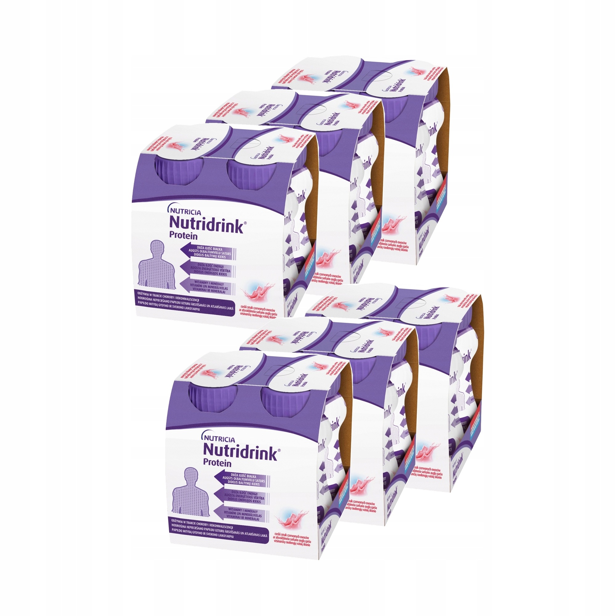 Nutridrink Protein smak rześkich czerwonych owoców 24x 125 ml