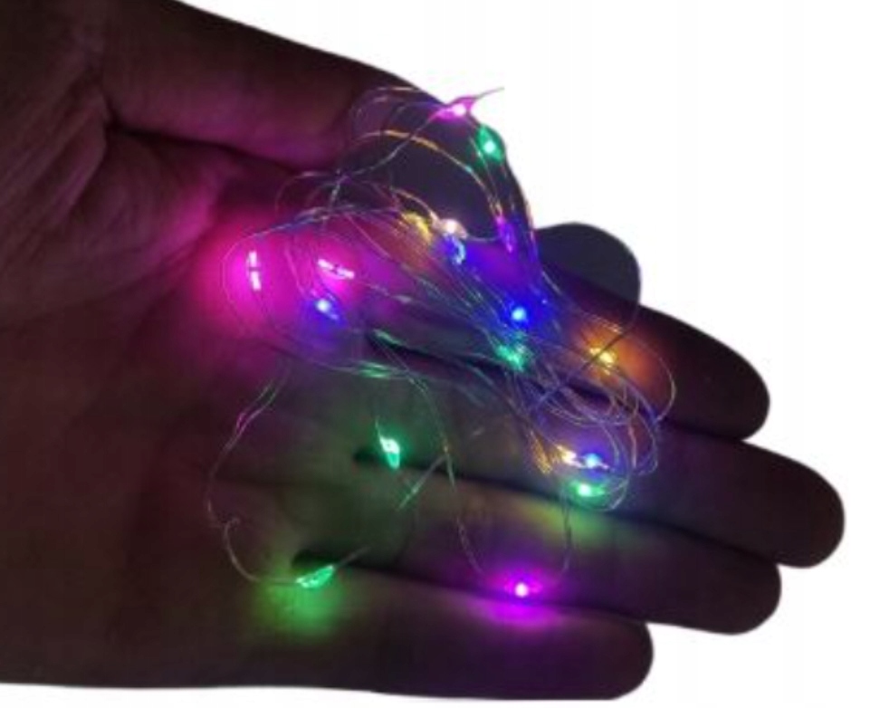 Lampki na druciku 2m z bateriami 20led multikolor Kod producenta led20m