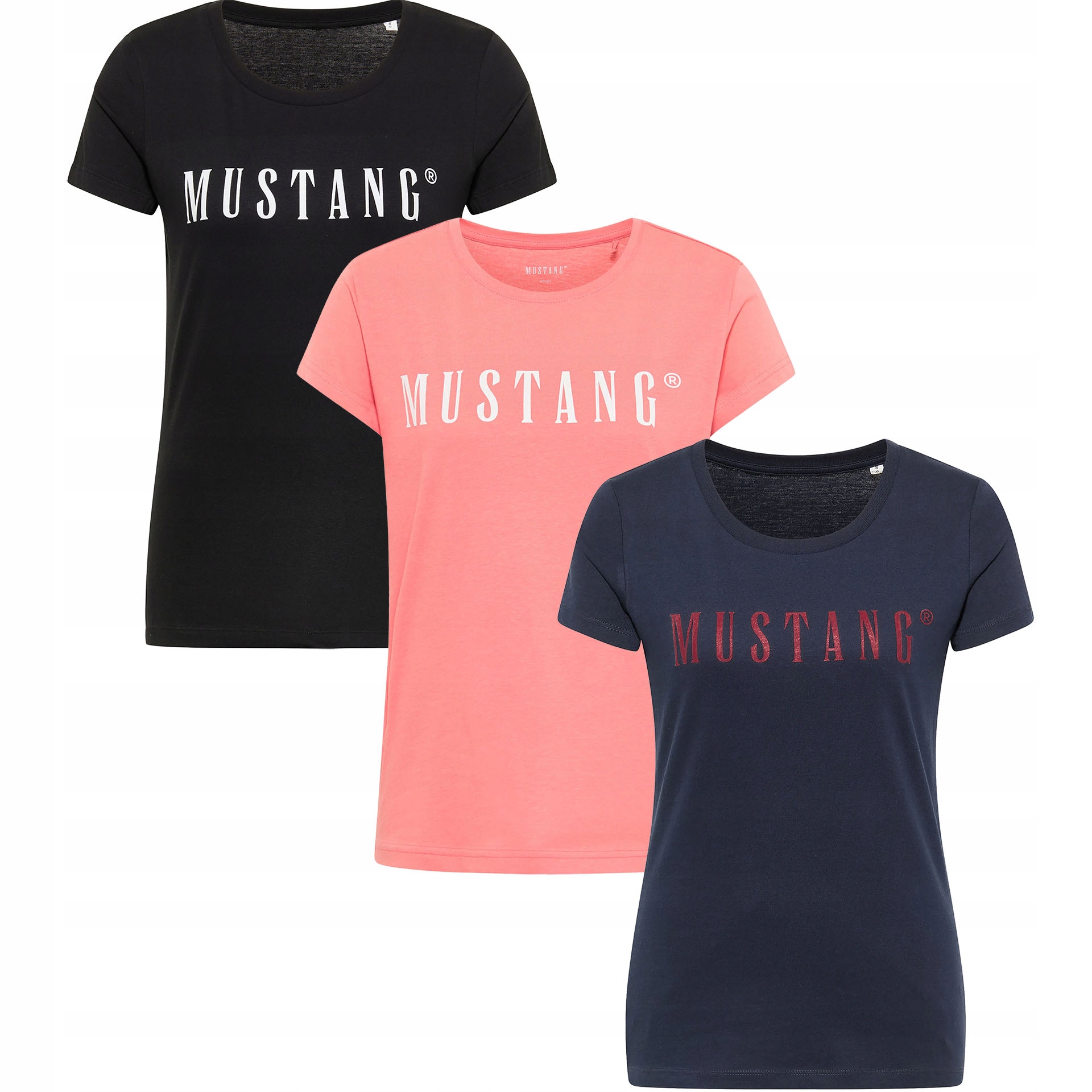 Mustang Tričko Alina C Logo Tee 3pack tričko velikost Xs