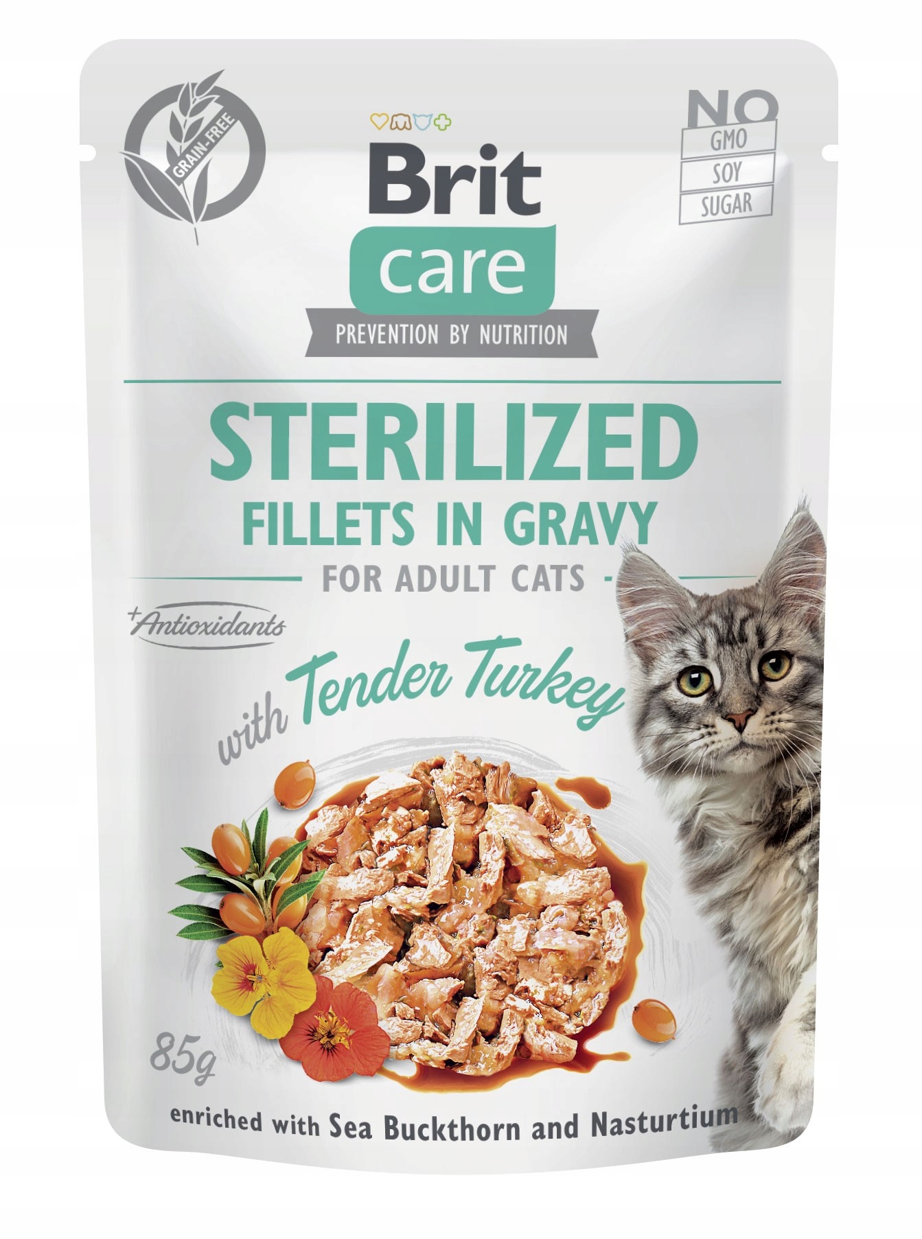 Levně 13X Brit Care Cat Sterilized Filety Krůta 85 g