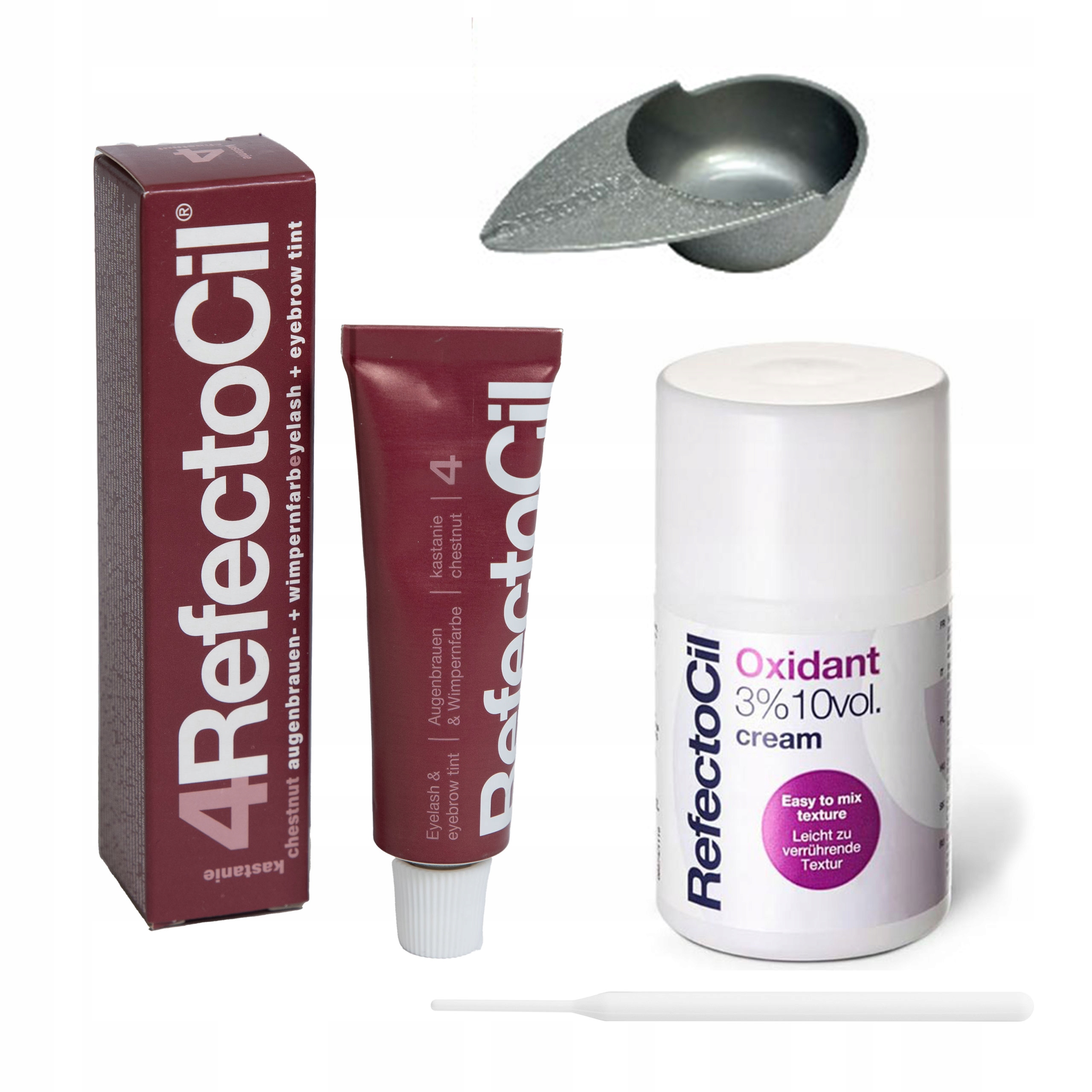 Henna kaštan na obočí a řasy v gelu RefectoCil 4.0 Sada na hennu