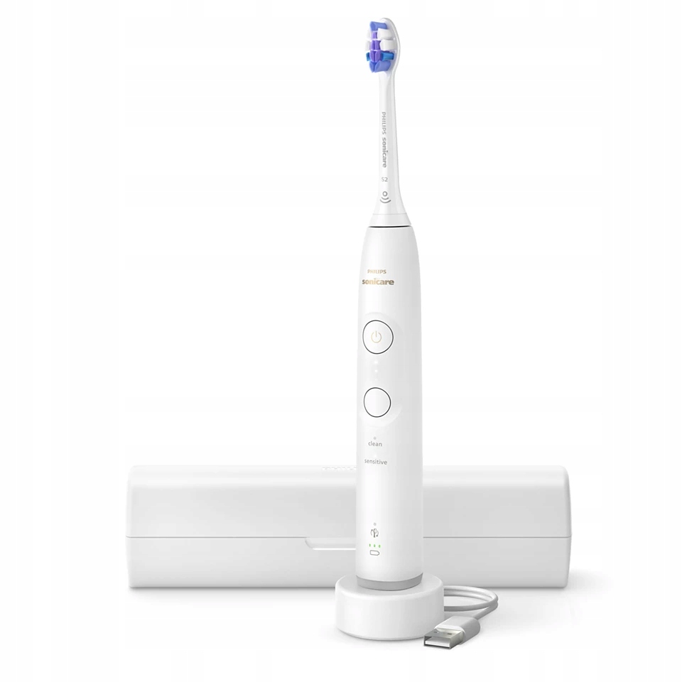 Philips Sonicare 6100 szczoteczka soniczna biała etui podróżne HX7400/06