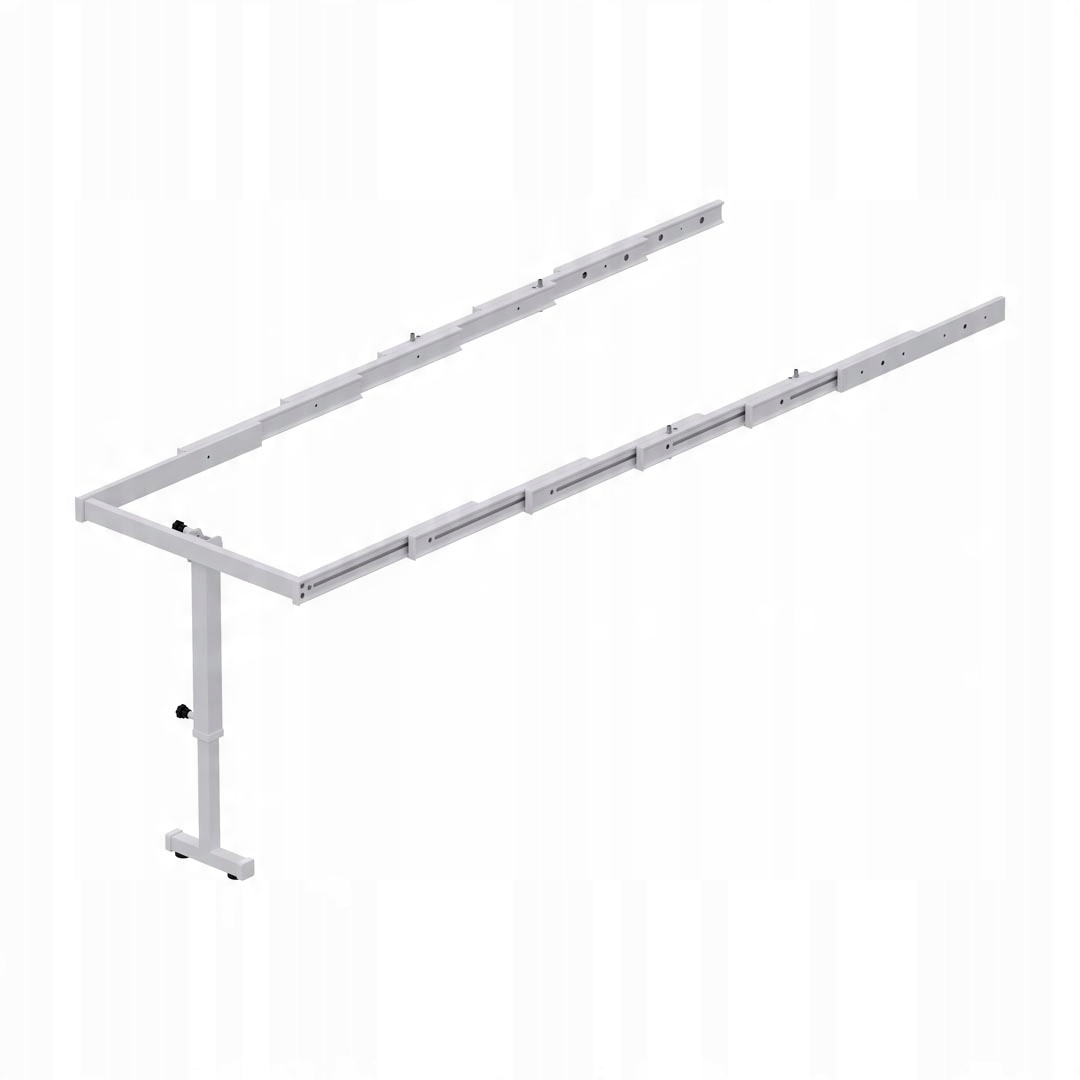 Rozkladací stolový systém s nohou 600 Biela Starax S-2145-W