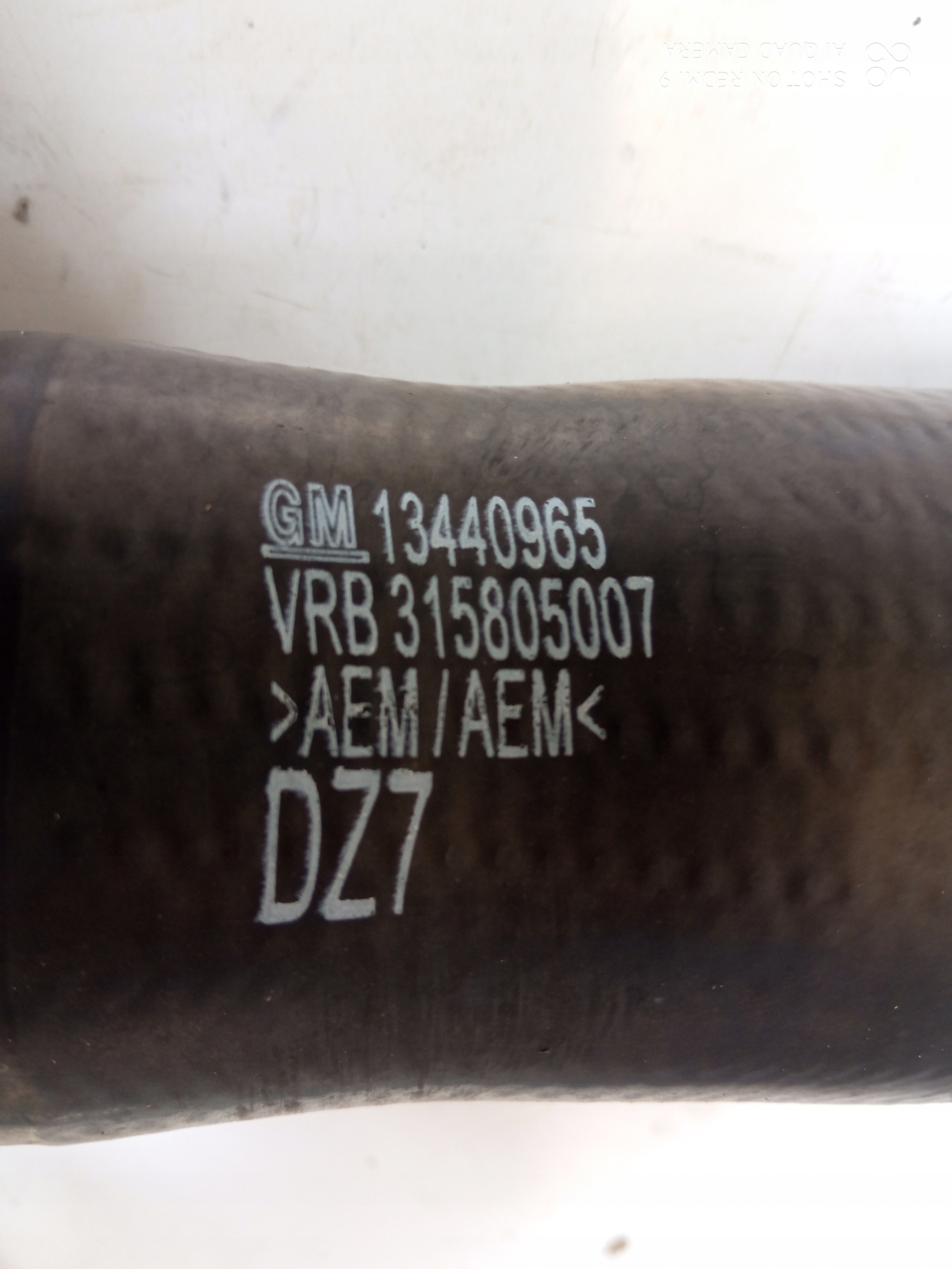 OPEL ADAM cső, csővezeték tömlö intercooler 13440965 1.0T