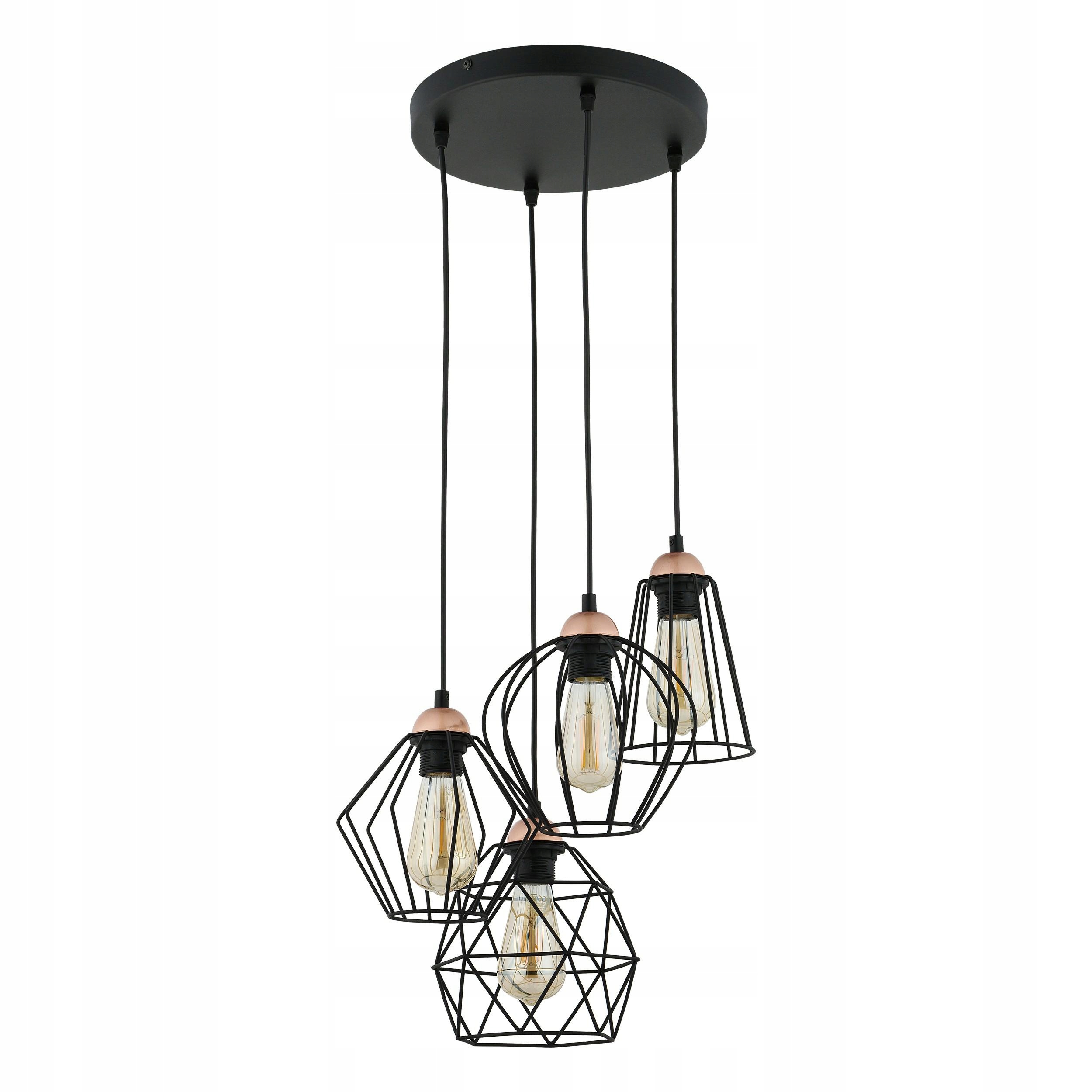 Závesná stropná lampa Galaxy čierna 4xE27 Moderné Osvetlenie Modern
