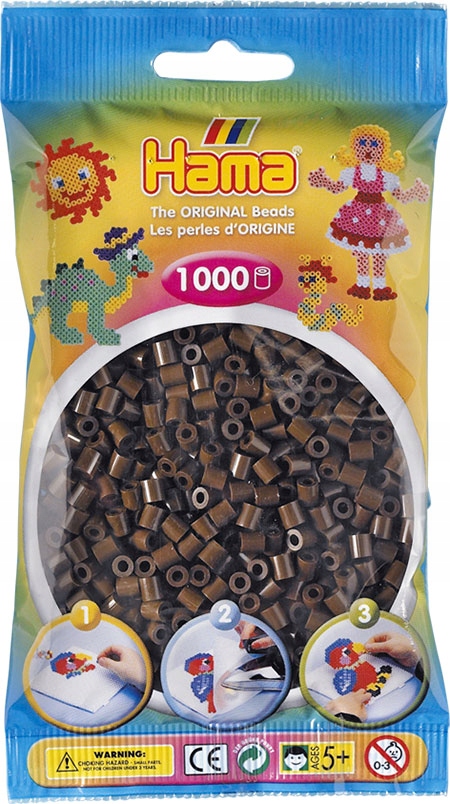 

Koraliki 1000 szt. brązowe Hama MIDI 207-12