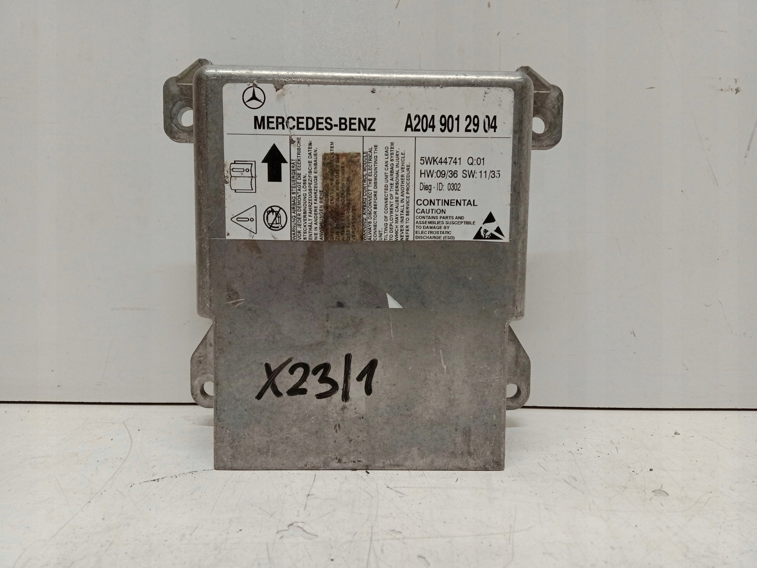 MERCEDES C W204 MODUŁ SENSOR AIR-BAG A2049012904