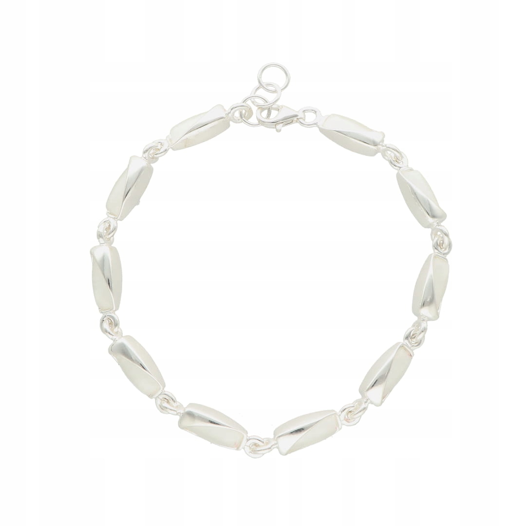 Náramek s reliéfem, obdélníkový, stříbro