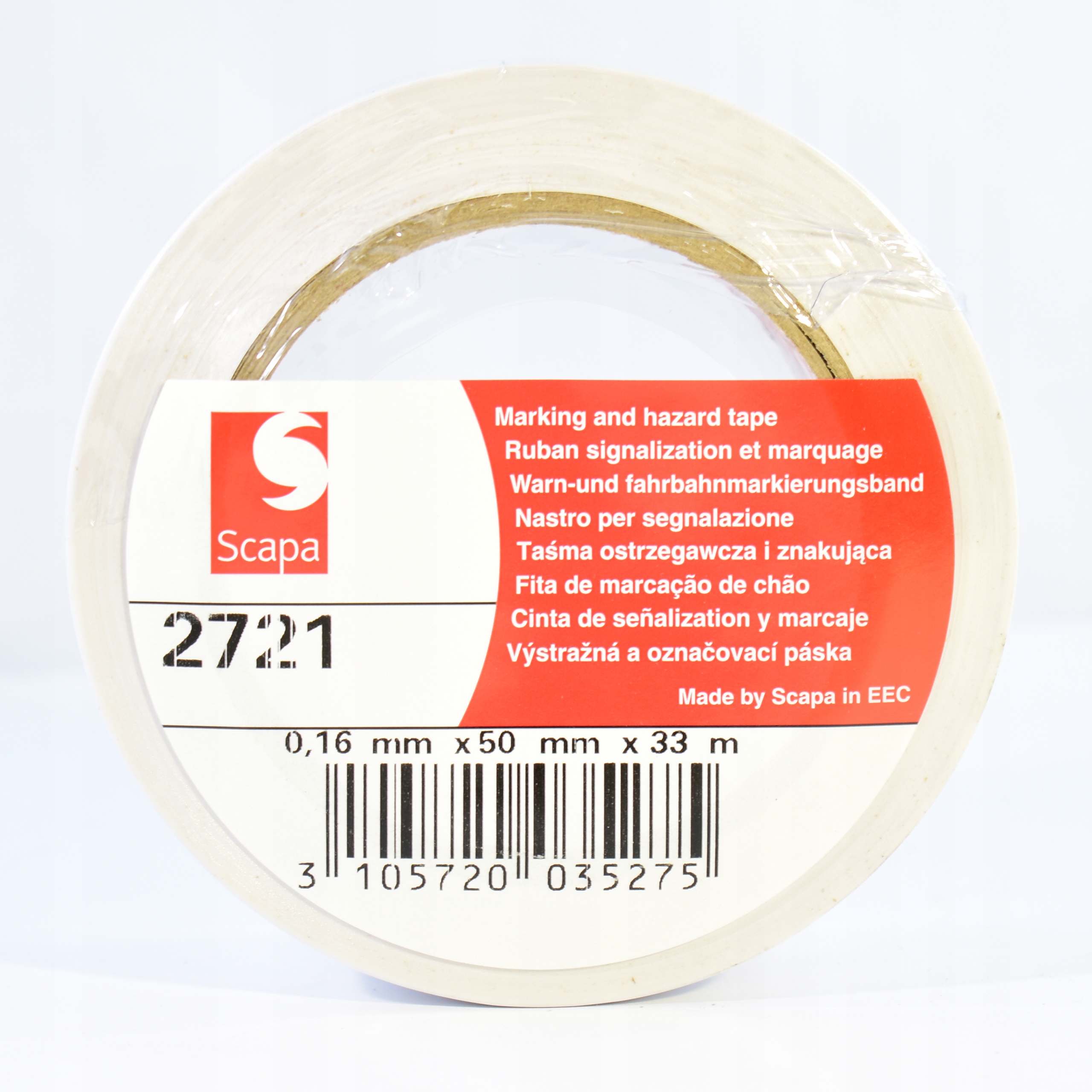 

Taśma 2721 Ostrzegawcza Biała 50mm 33m Scapa