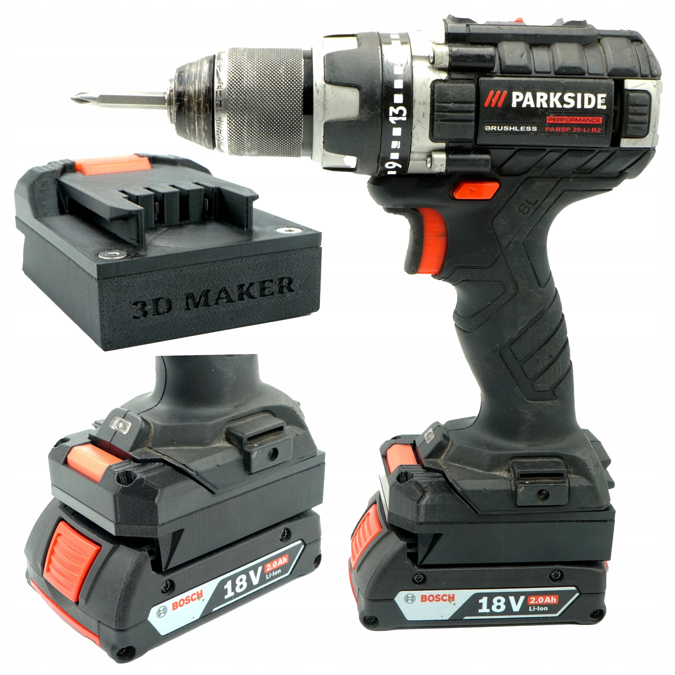 ADAPTER BOSCH GBA DO PARKSIDE X20V PRZEJŚCIÓWKA