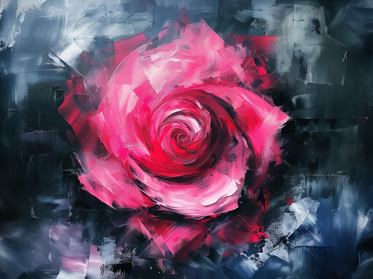 Obraz Na Plátně Canvas Malířství Příroda Růžový Květ Růže Růžička 80x60