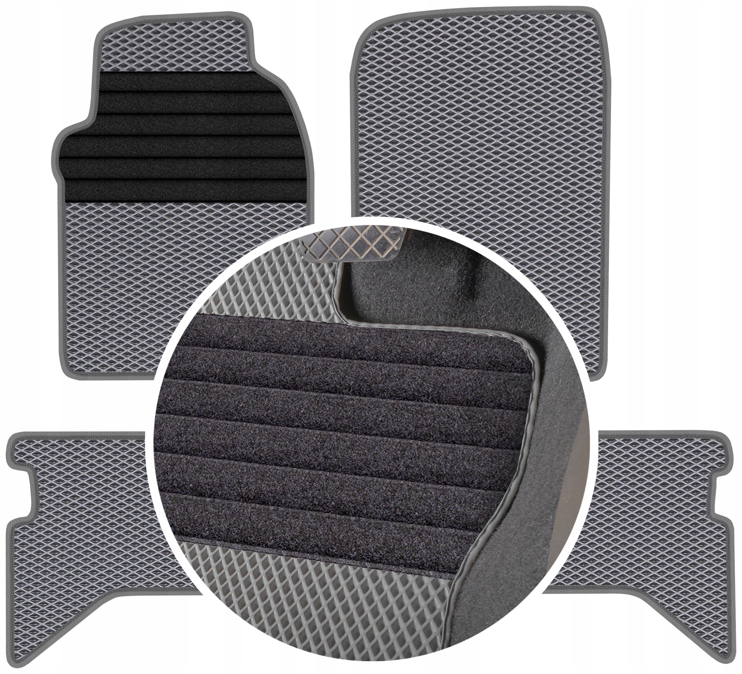 Land Rover Discovery I Fl 94-98 Gumové koberce Eva Eternity Romby