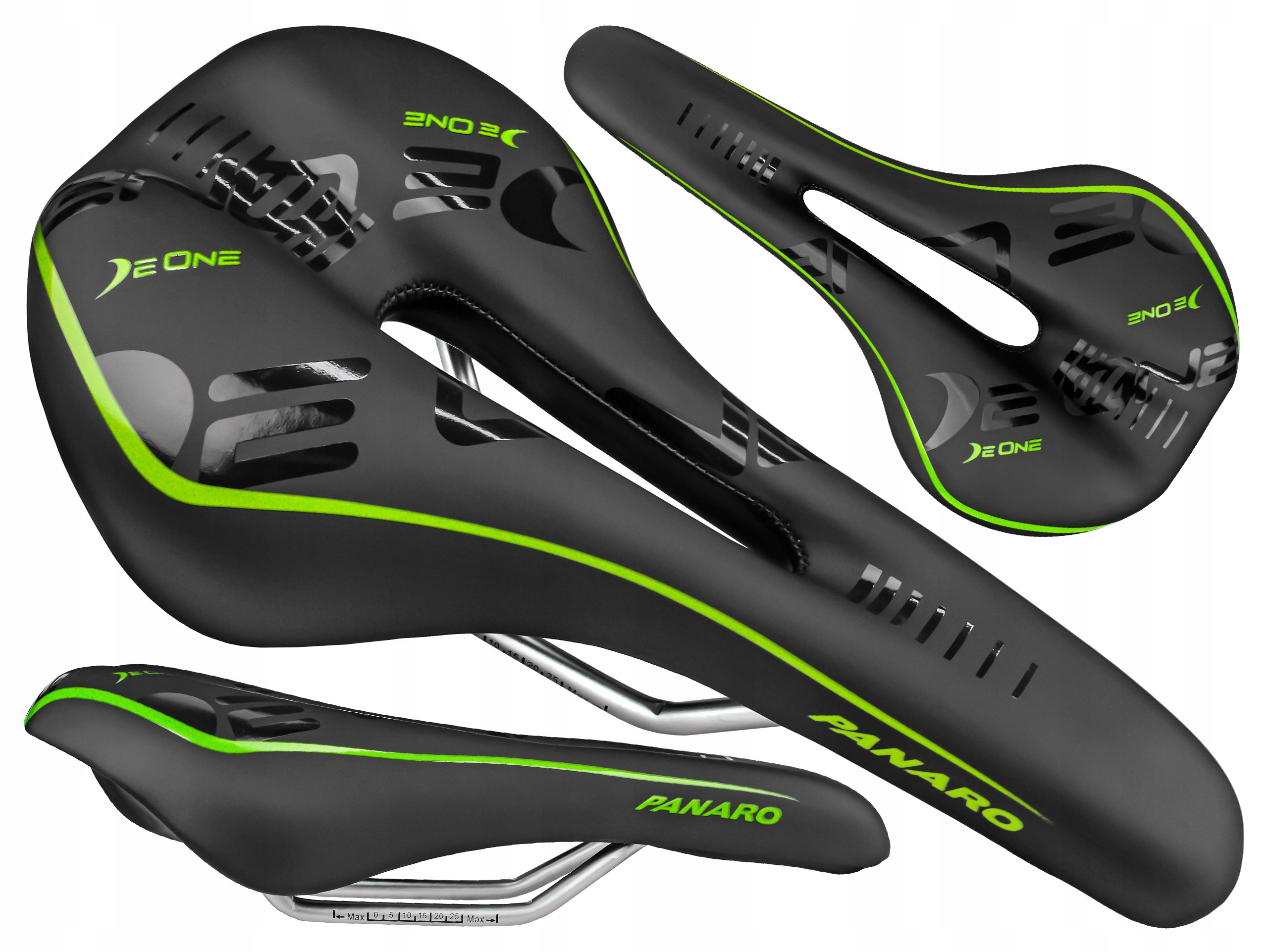 

Siodełko Deone Panaro Czarno-zielone Z Otworem