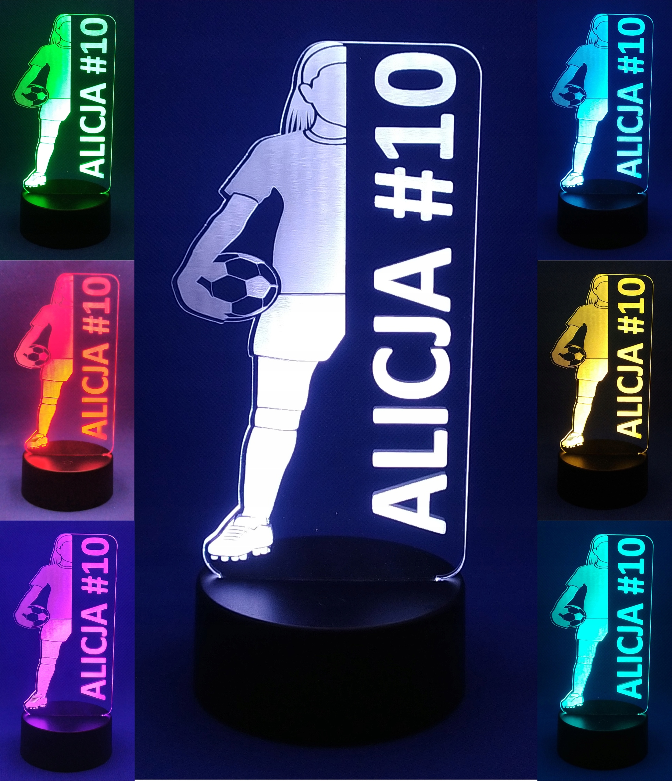 LAMPKA NOCNA 3D LED PIŁKARKA + IMIĘ PIŁKA NOŻNA Kod producenta PIŁKARZ PIŁKA NOŻNA FAN PIŁKARSKI