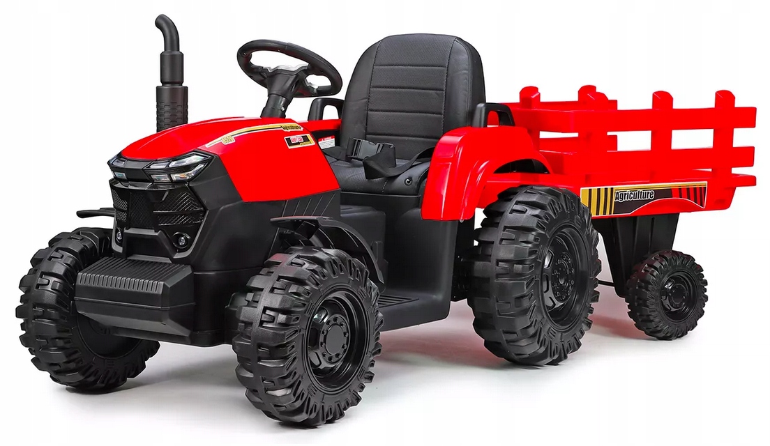 Traktor Na Akumulator 24V Skóra Miękkie Koła Eva Pilot 24V 400WAT 2x200W