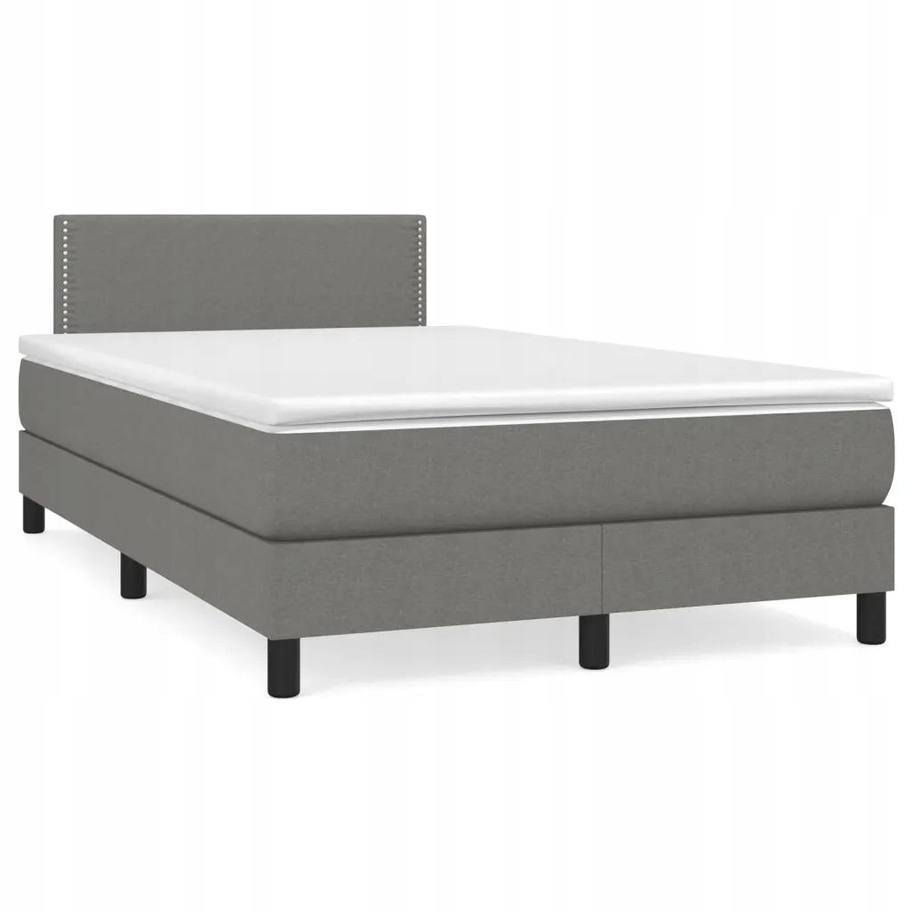 Box spring postel s matrací tmavě šedá 120x190 cm textil Šedá 3269717