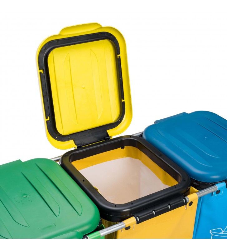 Kosz Stelaż do segregacji odpadów 4 x 120L + Worki Rodzaj kosz