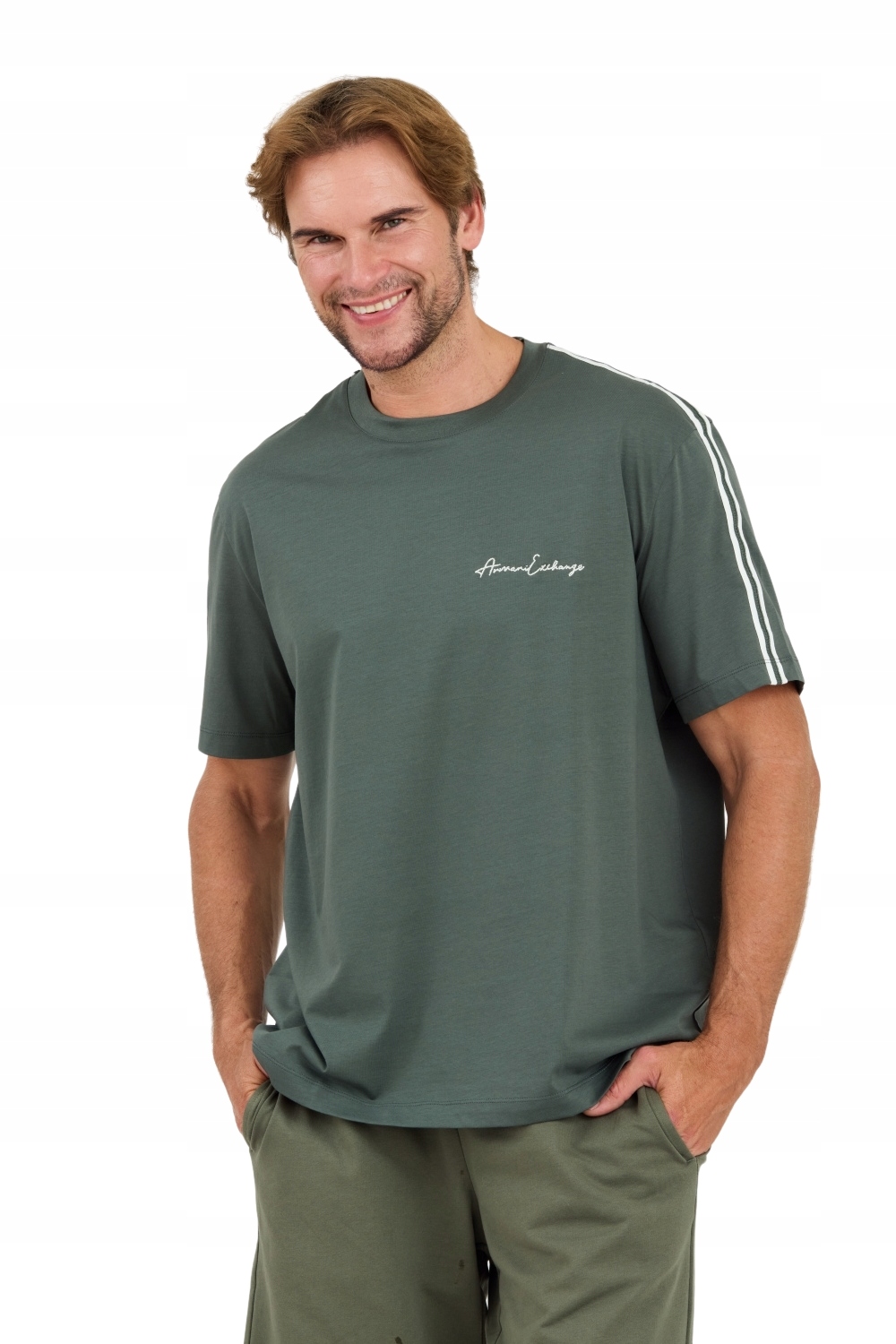 Armani Exchange Zelené tričko M