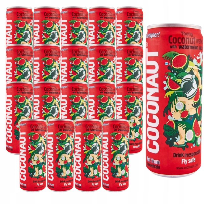 Woda Kokosowa z Młodego Kokosa Izotonik z Sokiem Arbuzowym 320ml Coconaut