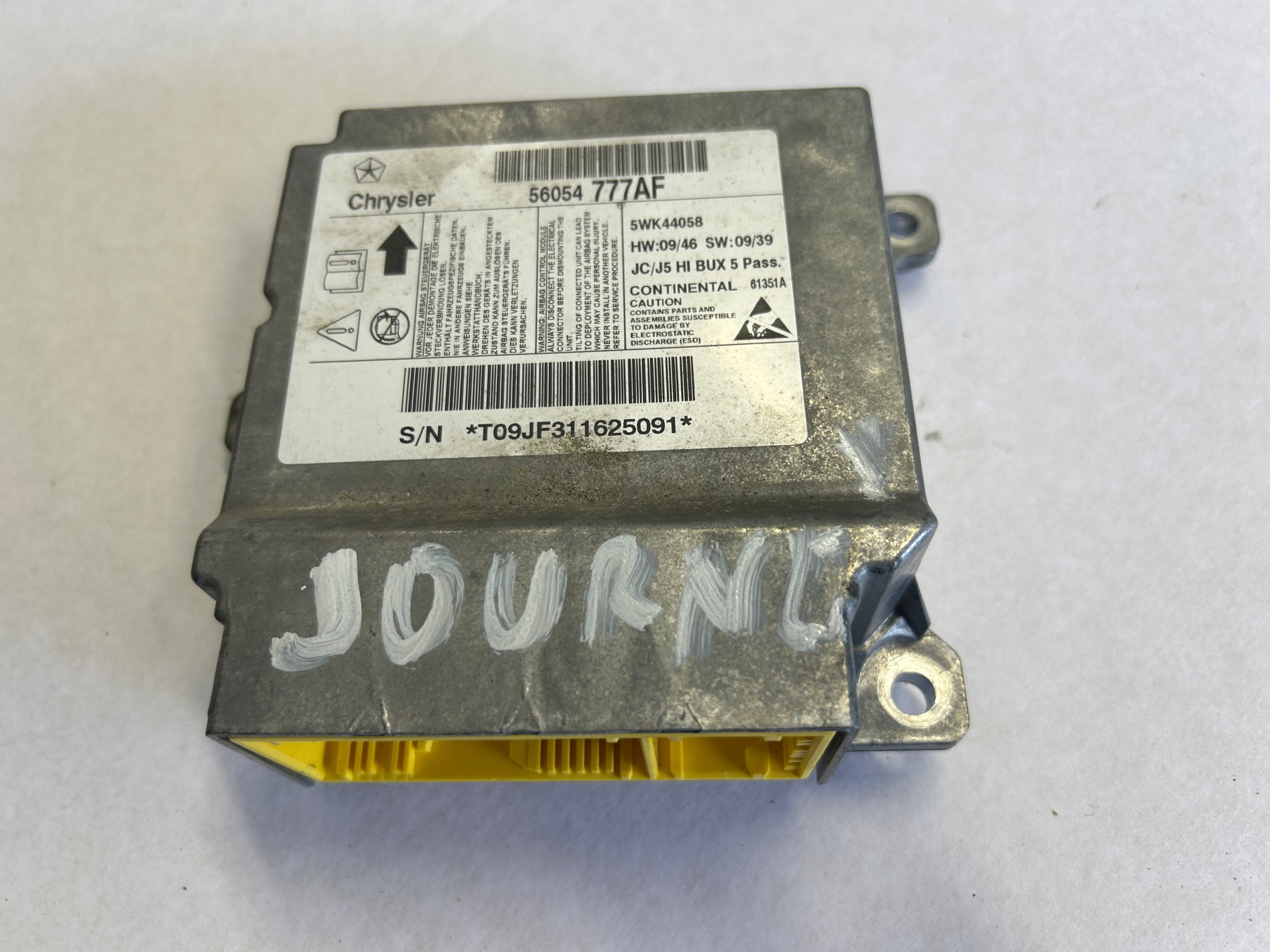 DODGE JOURNEY Module SENSOR AIR BAG 56054777AF