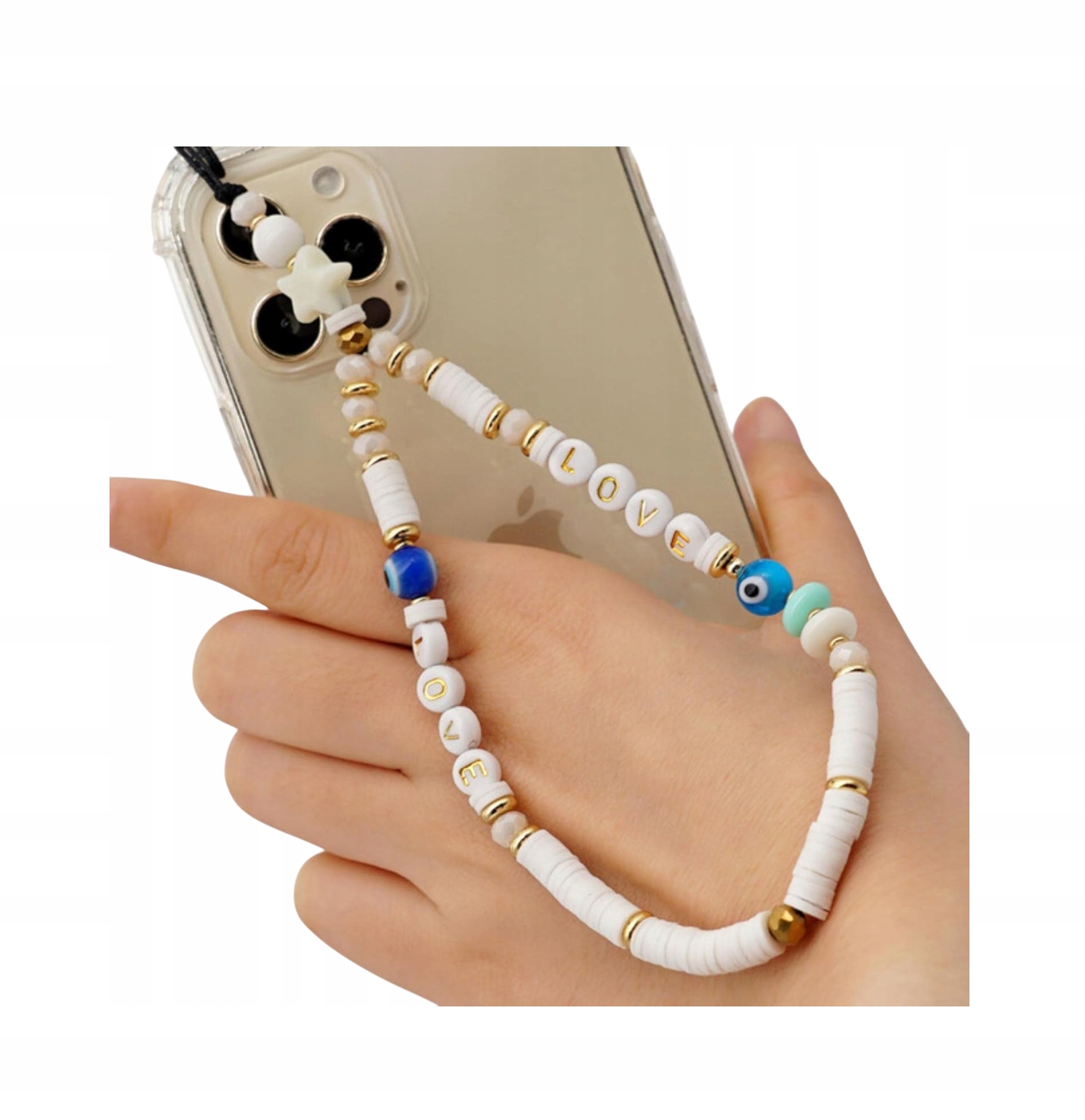 Boho Charm pasek do telefonu smycz koraliki Etno