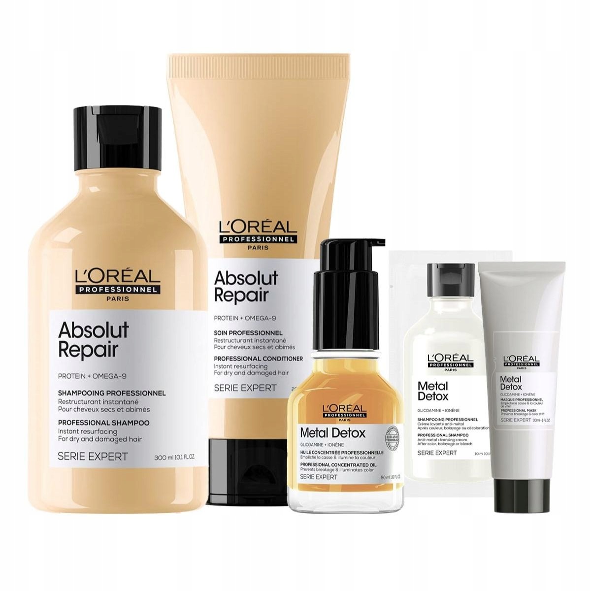 Loreal Professionnel Absolut Repair Szampon Odżywka Olejek zestaw
