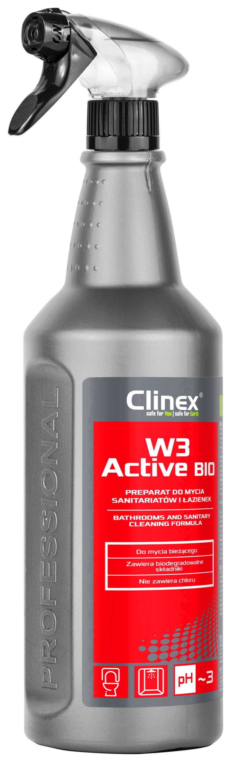 

Clinex W3 Active Bio Do Mycia Wanien Armatury 1L