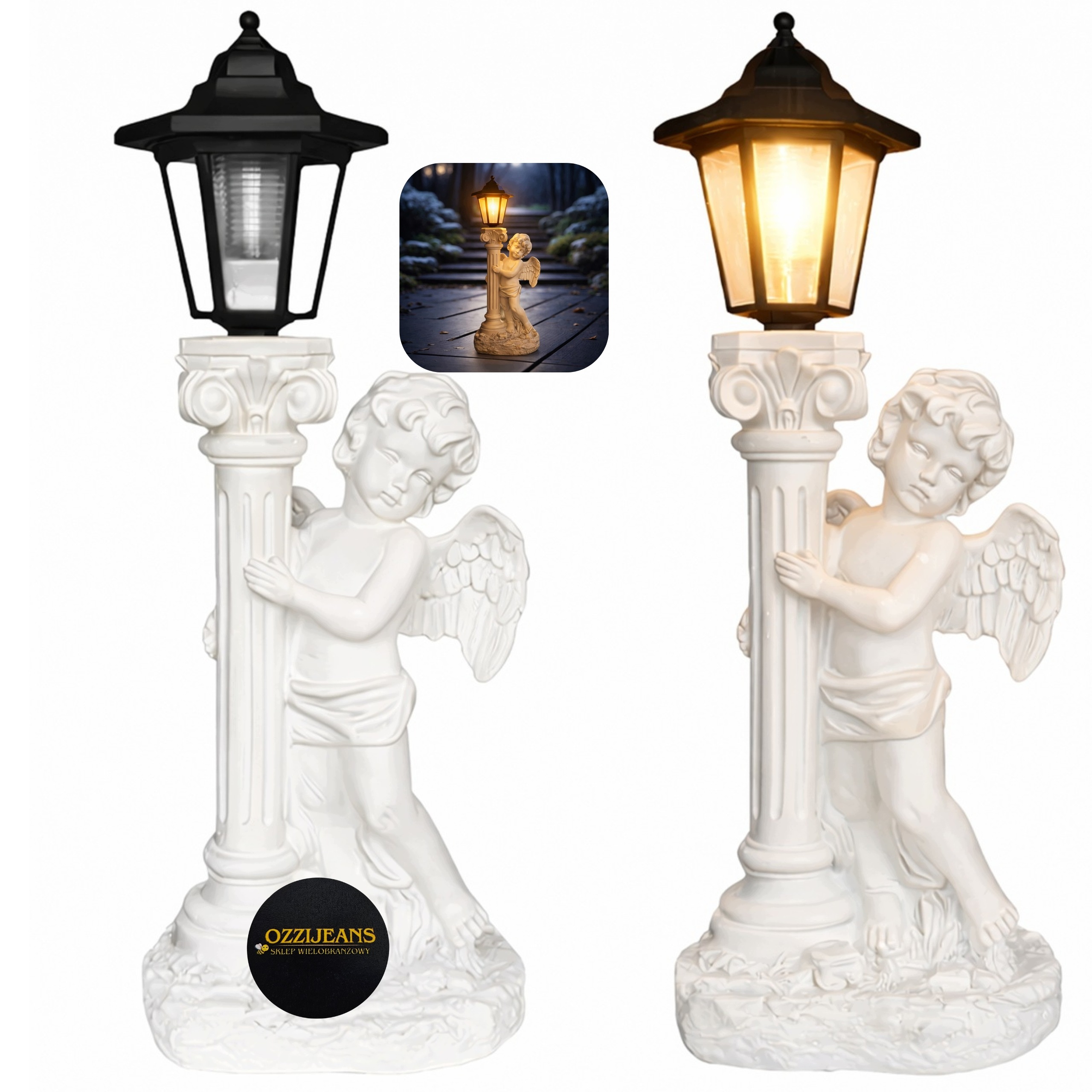 Figurka dekorace dekorativní ozdoba 49 Cm solární Led zahradní figurka vlep