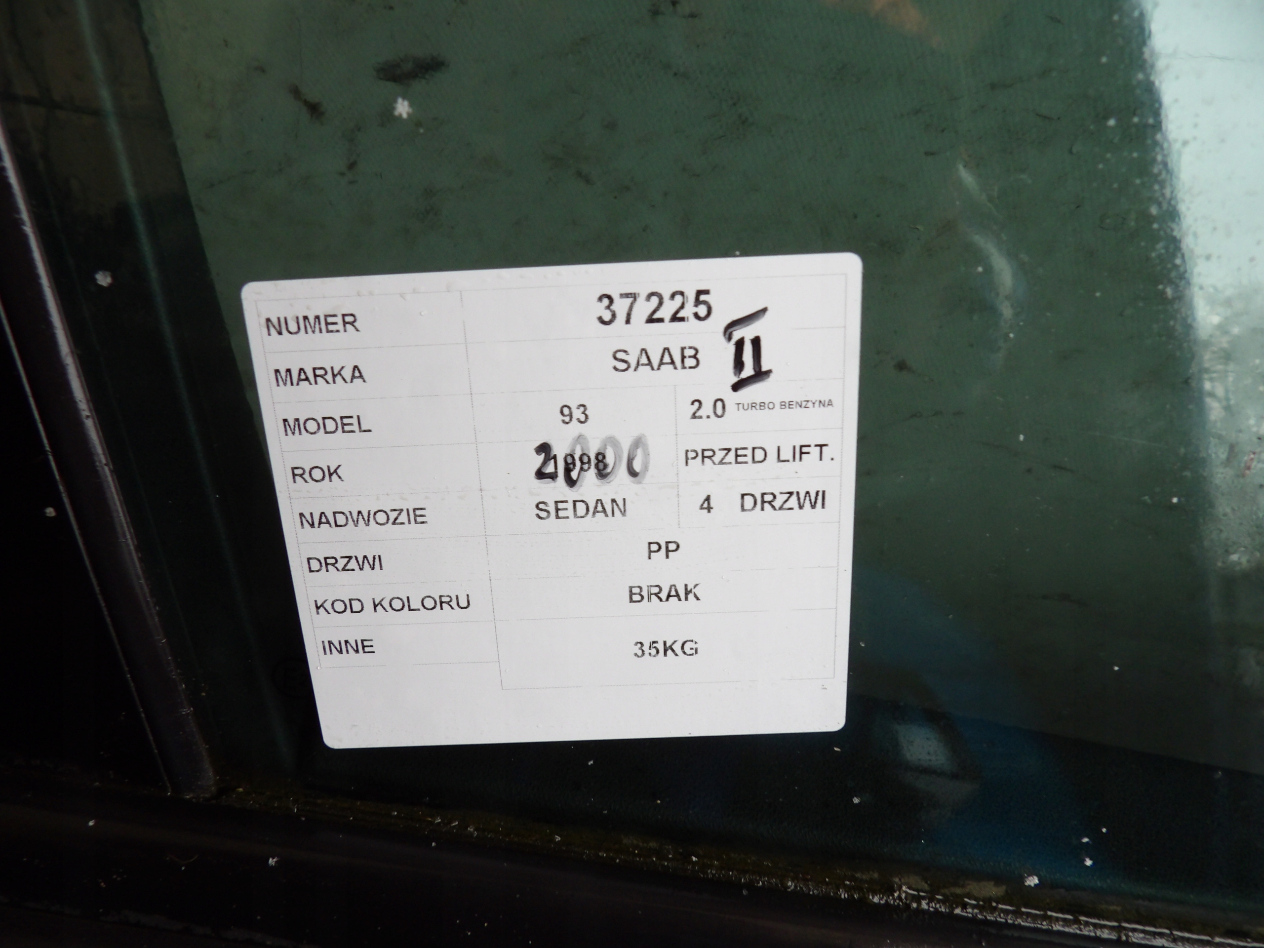 Saab 9-3 II door front right 2,0TB sedan