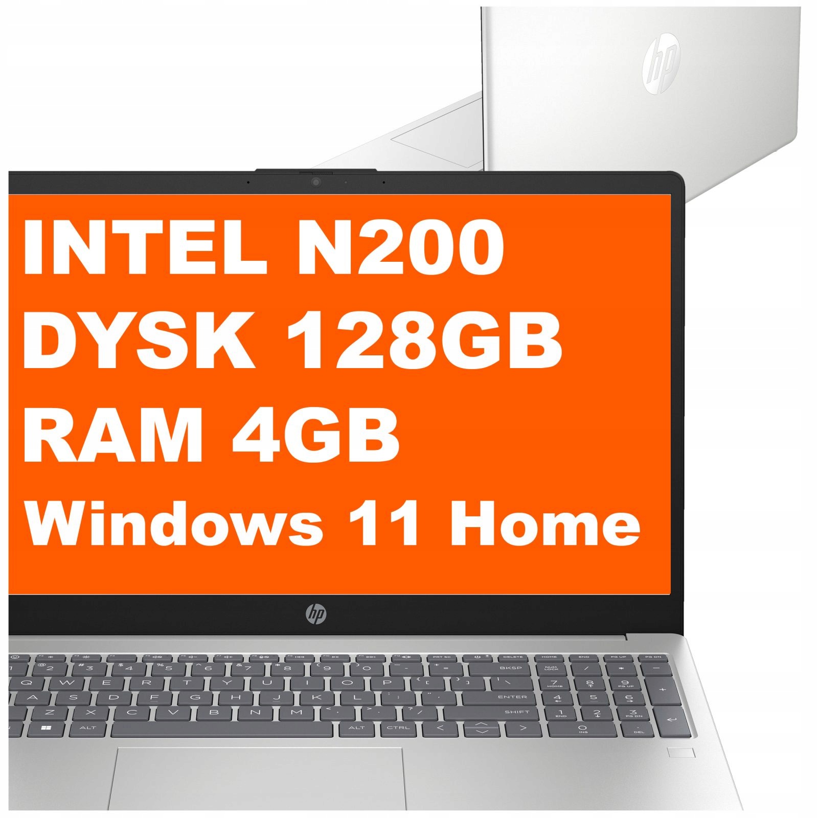 Laptop Hp 15-fd Intel N200 4GB 128GB Ufs Intel Uhd 15,6" Hd Win 11 Srebrny