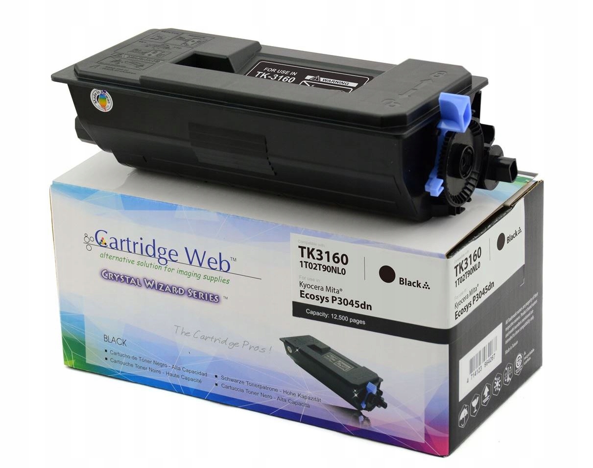 Toner Cartridge Web Černý Kyocera TK3160 náhrada TK-3160 (s nádobkou)