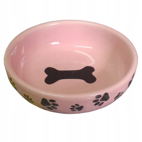 YARRO MISKA CERAMICZNA DLA PSA ŁAPKI RÓŹOWA 14CM