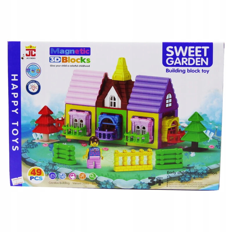Magnetyczne KLOCKI 3D Sweet Garden 49 el