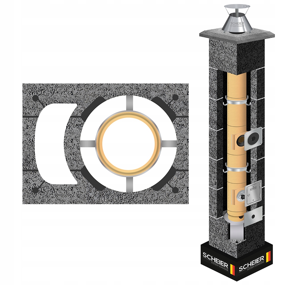 Keramický systémový komín Turbo 9 m fi 100 plyn