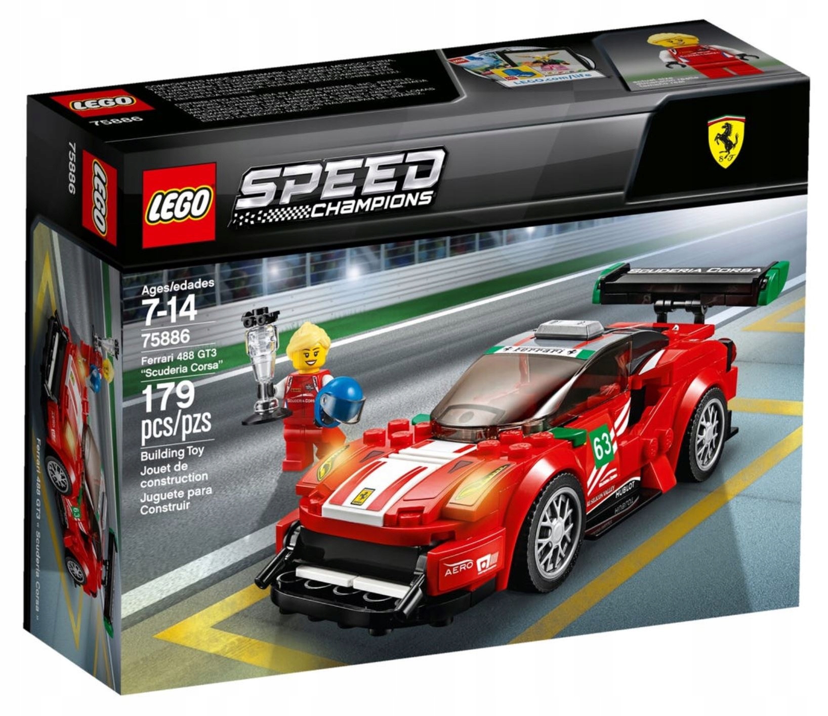Lego Speed Champions 75886 Ferrari 488 GT3 Scuderia Corsa Nové