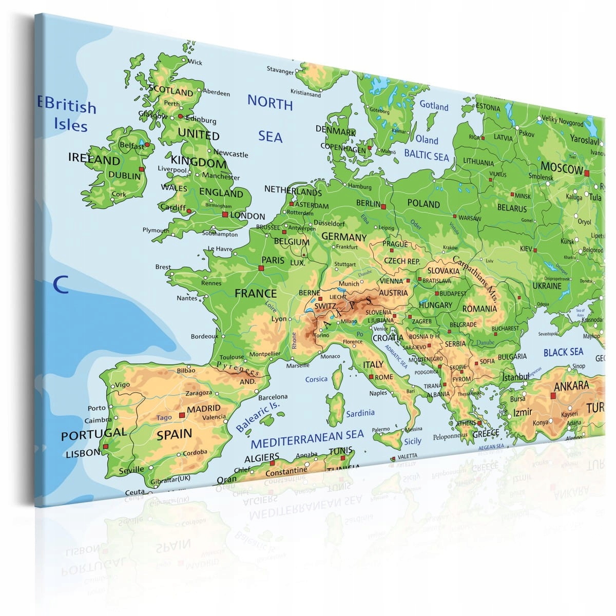 

Obraz - Mapa Europy - 90X60
