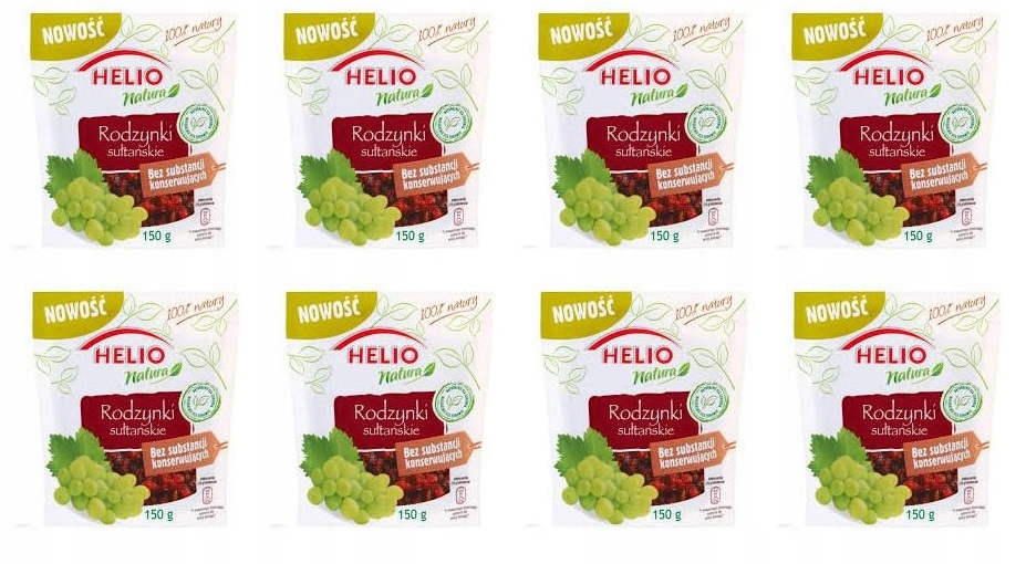 Levně 8 x 150 g Helio Natura Rozinky sultánky Karton
