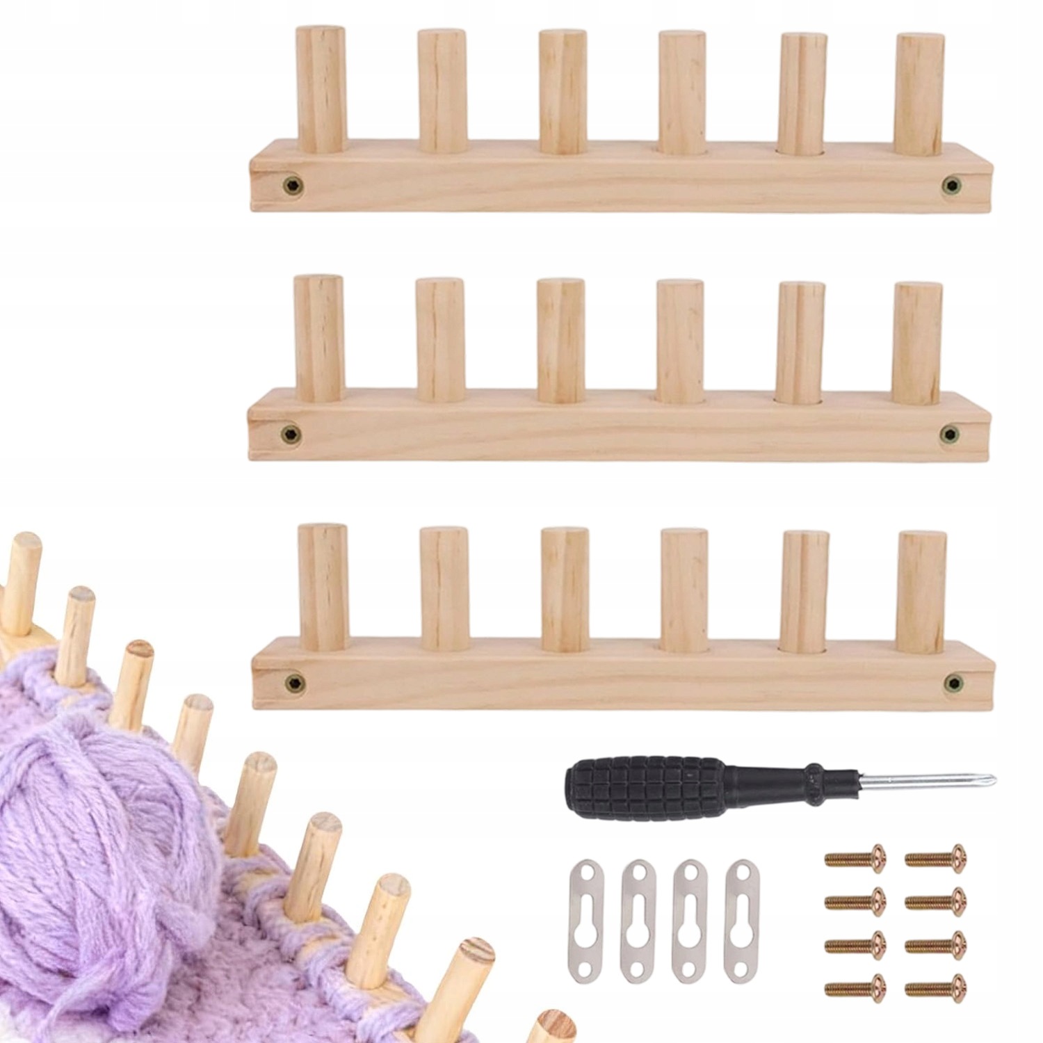 Dřevěné Tkalcovské Stojany Diy Tkaní Příze Přírodní Dřevo Dům Dílna