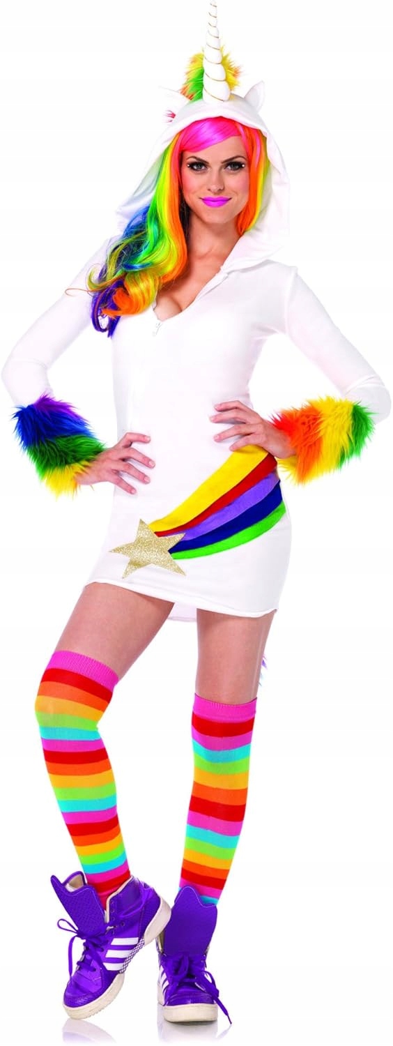 Kostým Cozy Unicorn Leg Avenue – měkký overal jednorožec, velikost M