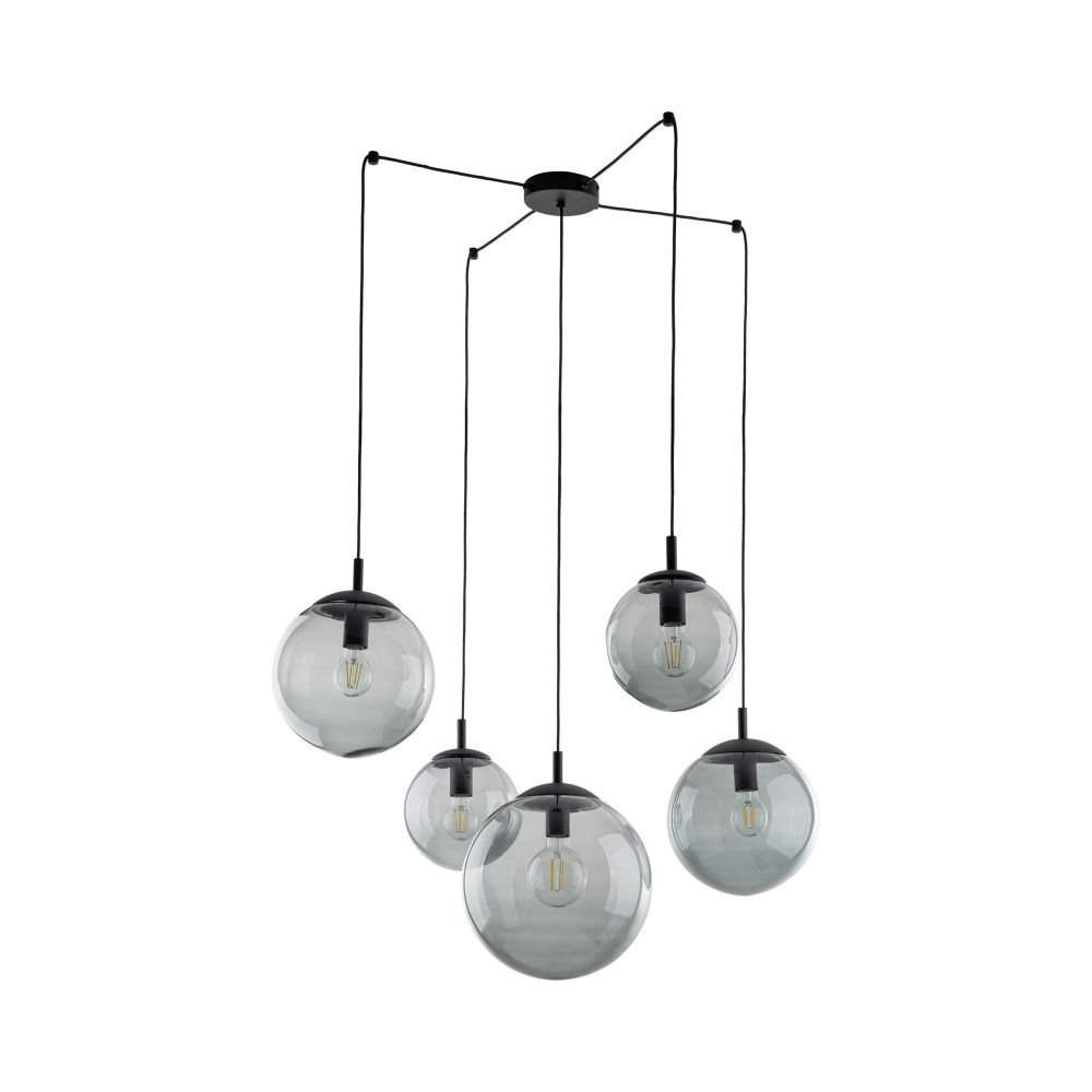 Dymová závesná lampa pavúk sklenené gule Esme Graphite 5382 Tk Lighting