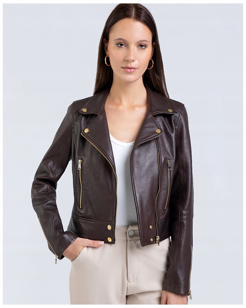 Tomskór Dámská Kožená Ramoneska Má Čokoládově Hnědou Barvu 3XL/46