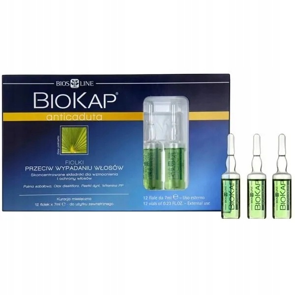 Biokap Anticaduta, kúra proti vypadávání vlasů, 7 ml x 12 lahviček