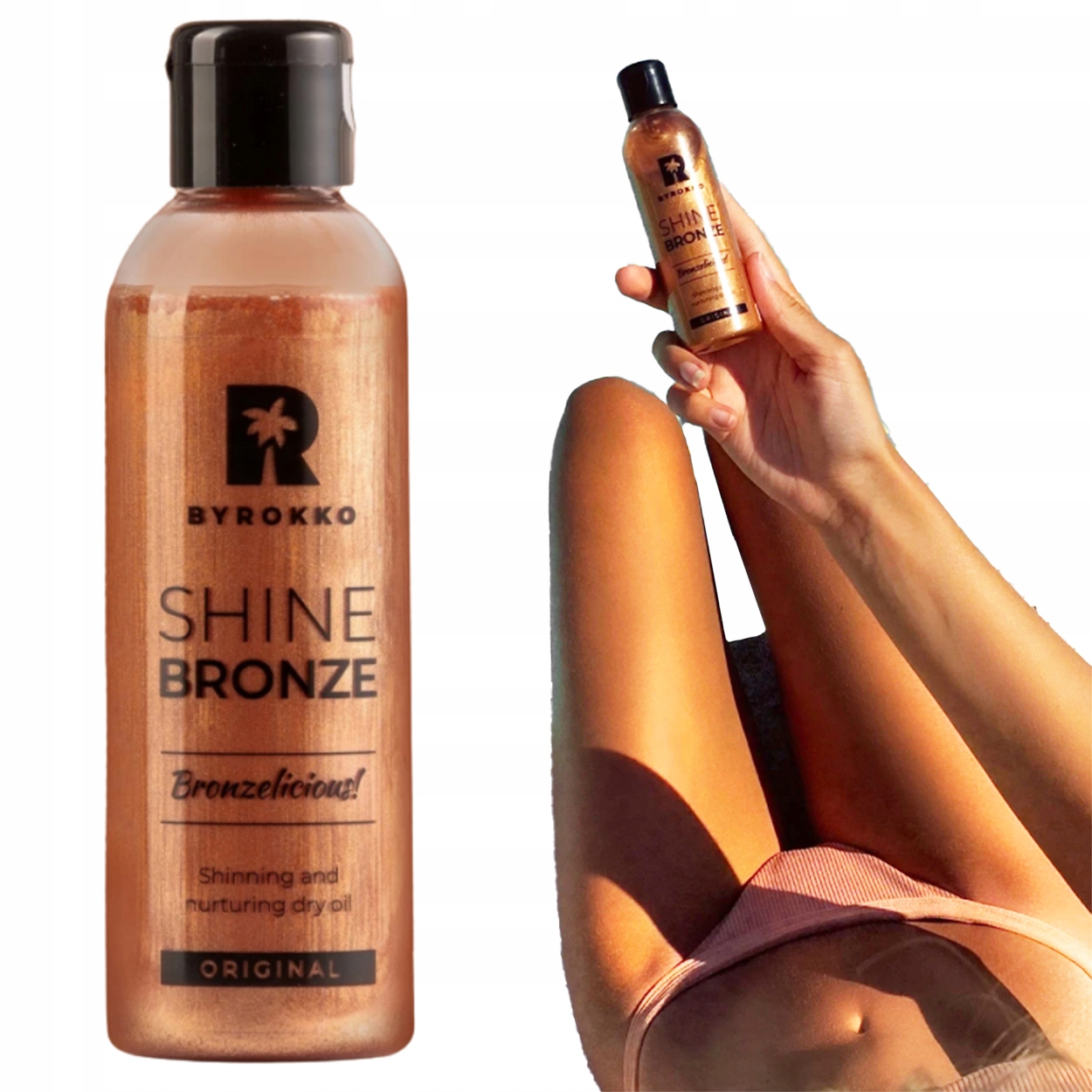 Byrokko Shine Bronze Bronzující suchý změkčující olej na Opalování 100 ml