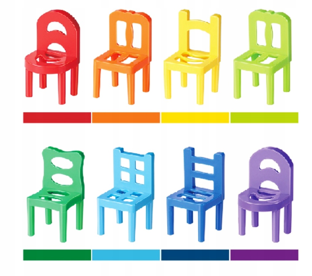 KLOCKI MAŁYCH GENIUSZY KRZESEŁKA - 40 ELEMENTÓW