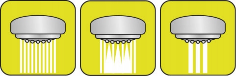 SŁUCHAWKA PRYSZNICOWA JAPET 3 FUNKCJE + AIR INLET Kolor chrom